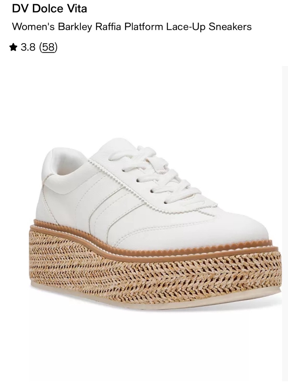 Dolce vita raffia platform sneakers
